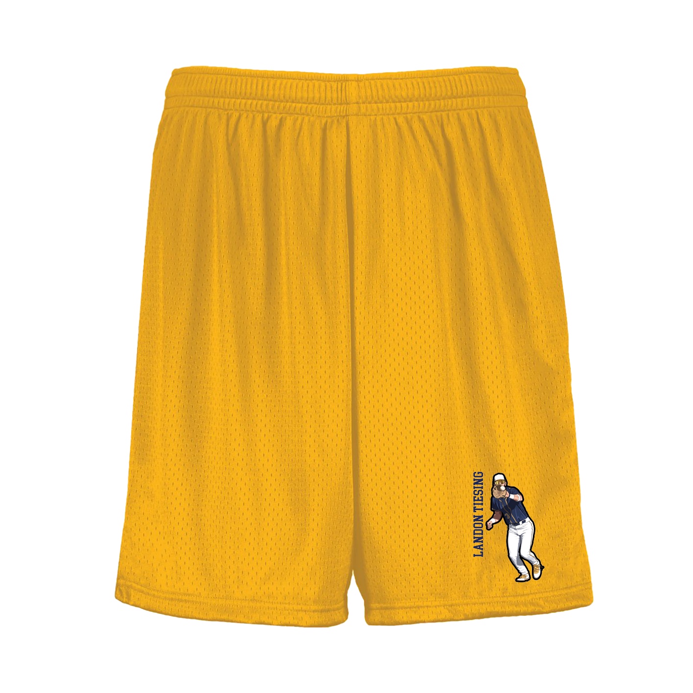 Shorts — Name Vertical in Gold
