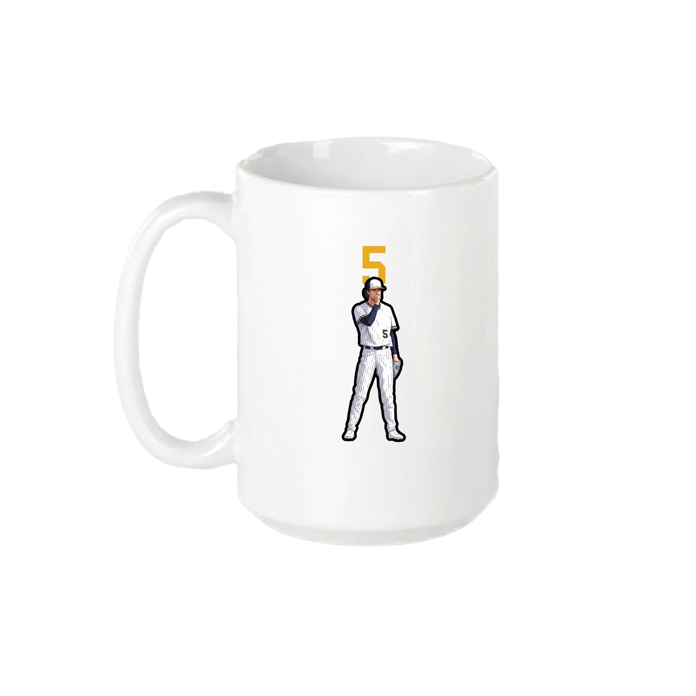 15oz Coffee Mug — Number Top in White