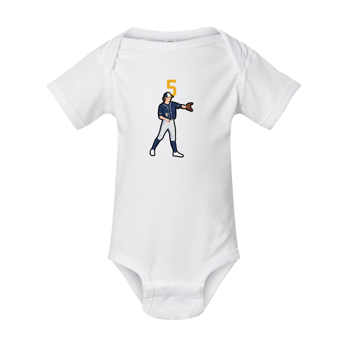 Baby Onesie — Number Top in White