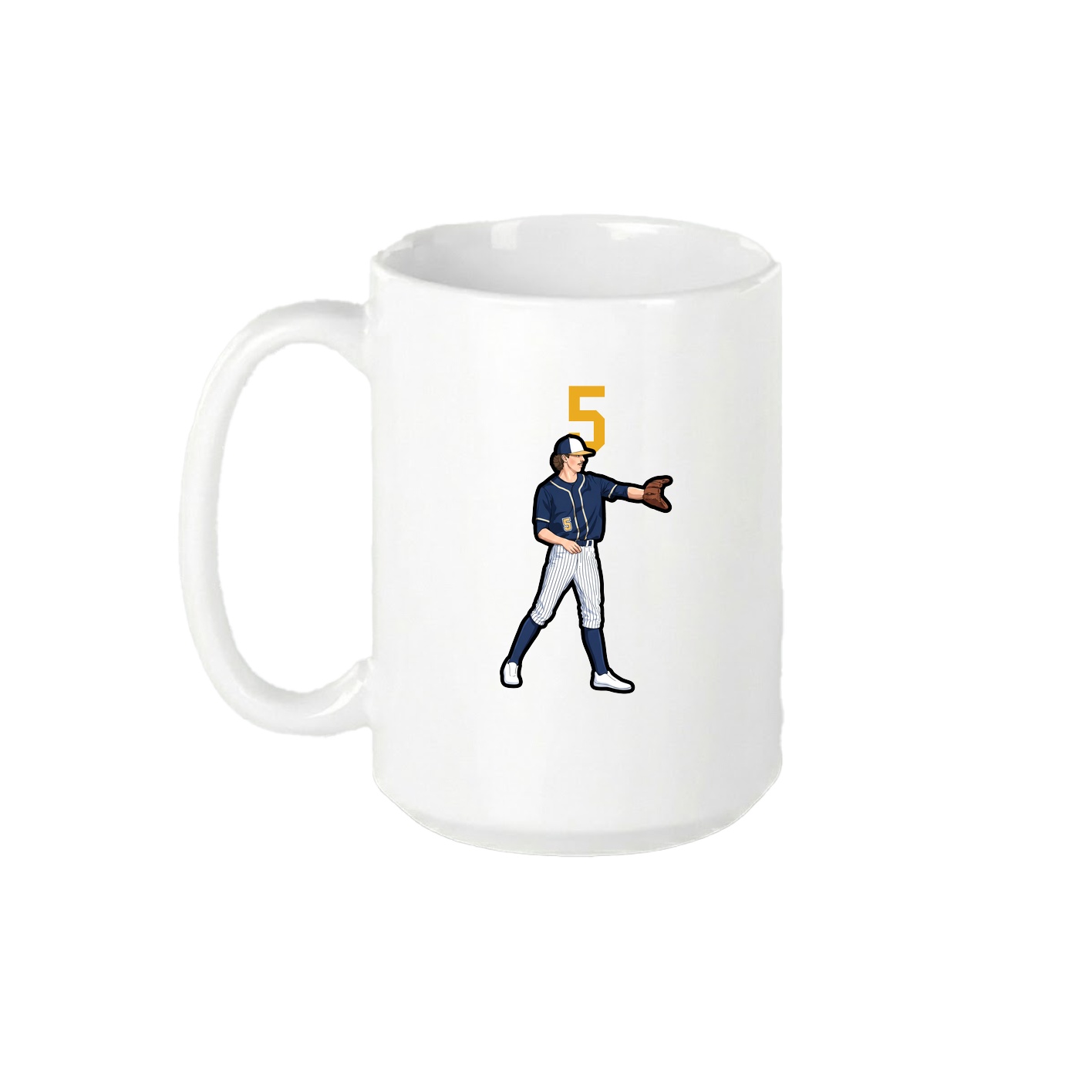 15oz Coffee Mug — Number Top in White