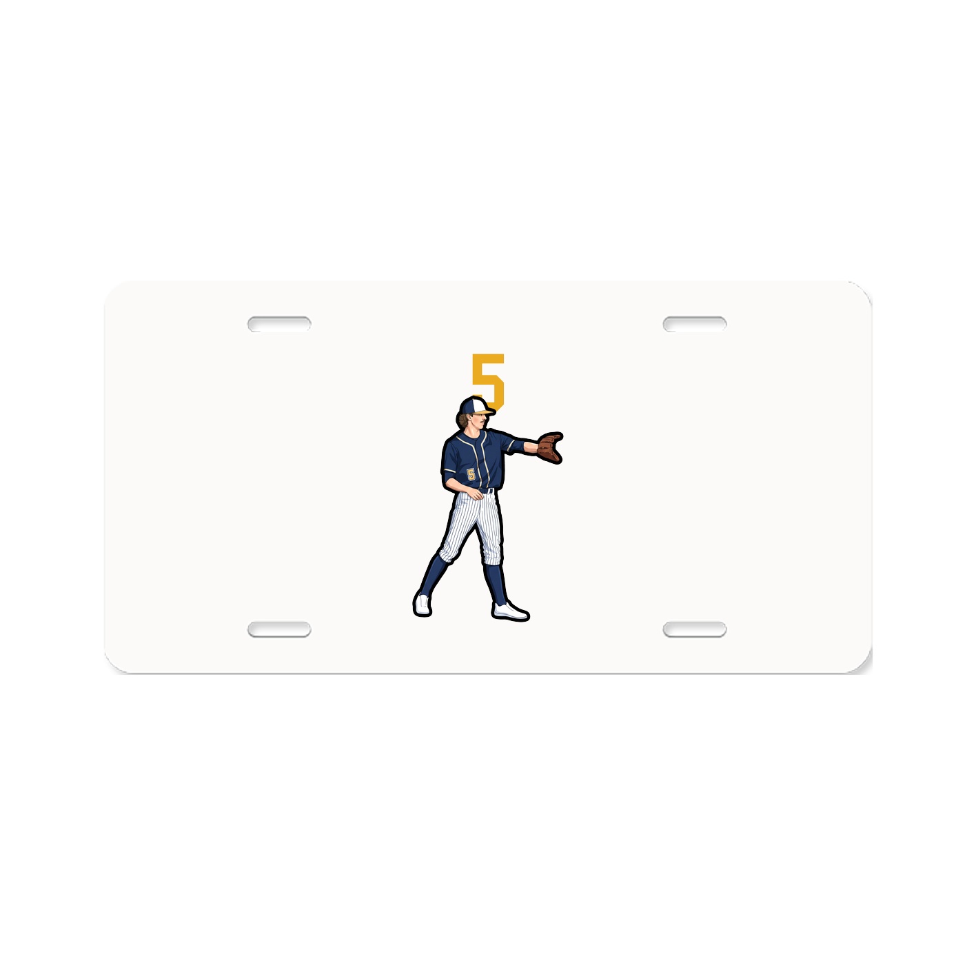 License Plate — Number Top in Classic