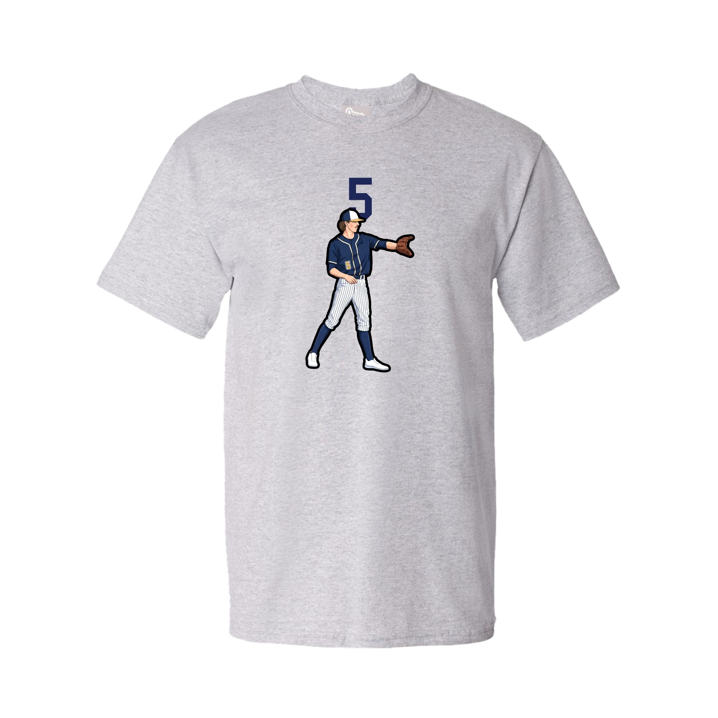 Youth Tee — Number Top in Grey