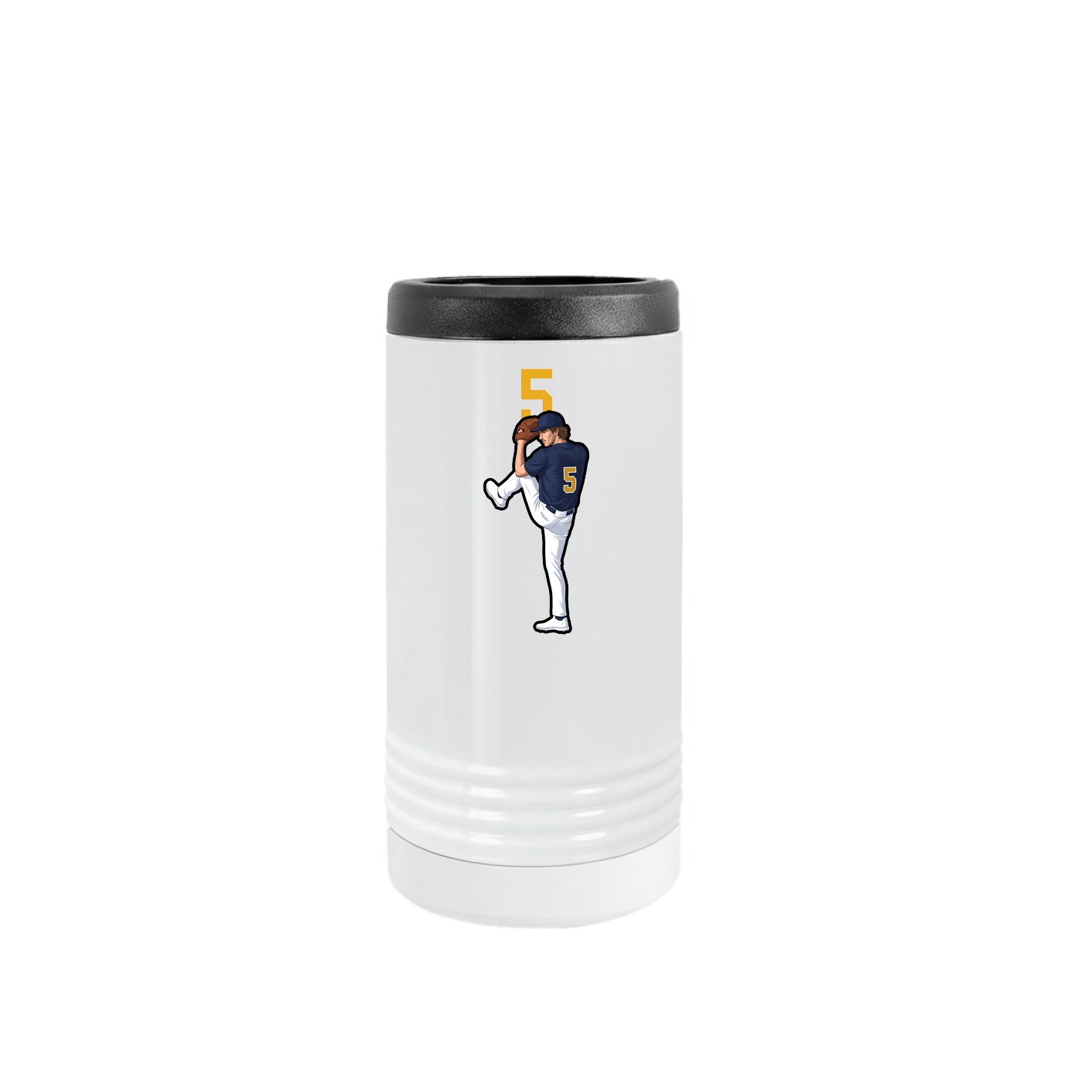 Slim Beverage Holder — Number Top in White