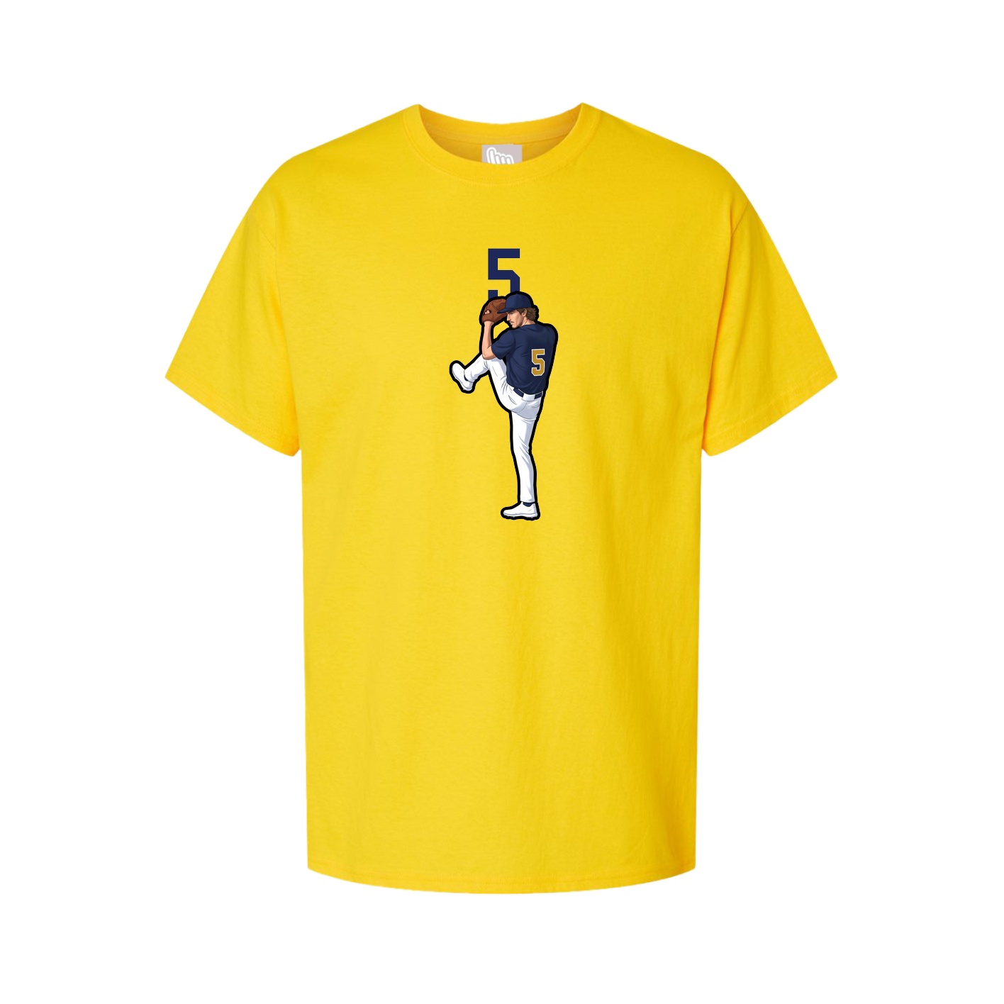 Youth Tee — Number Top in Gold