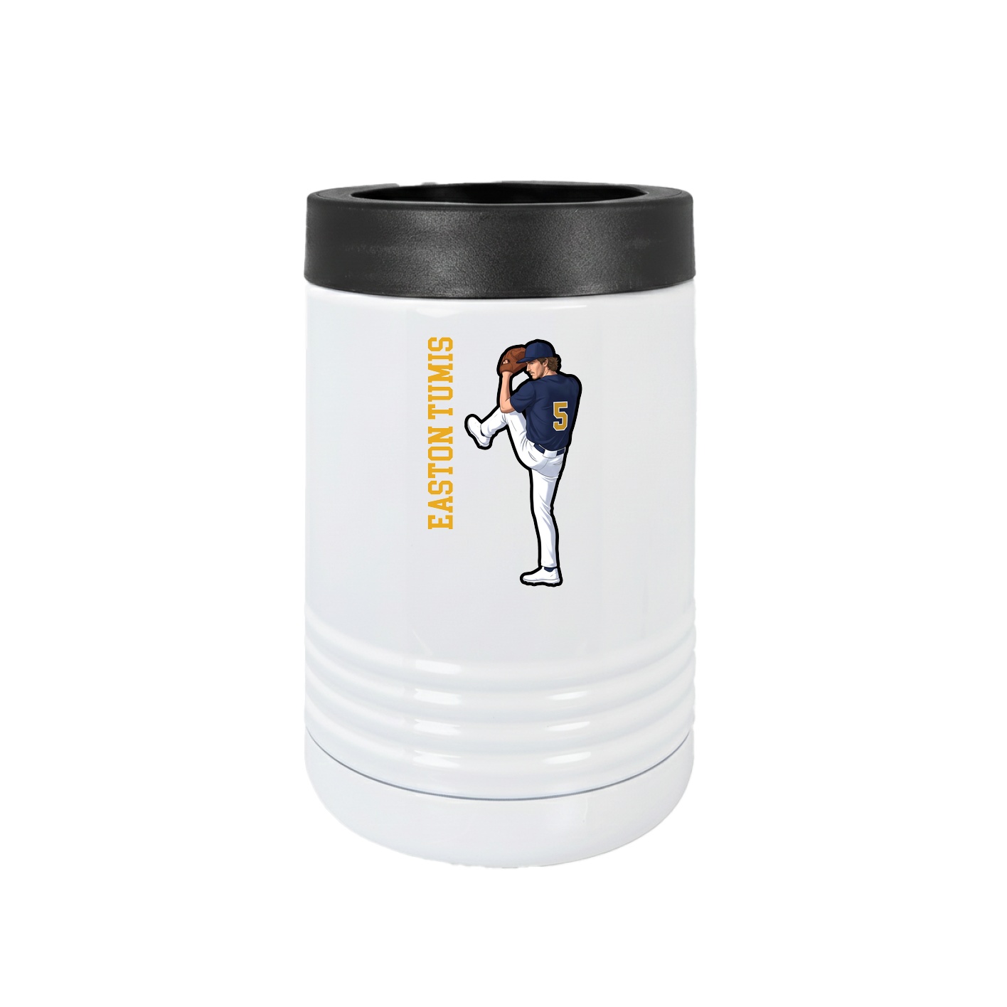 Beverage Holder — Name Vertical in White
