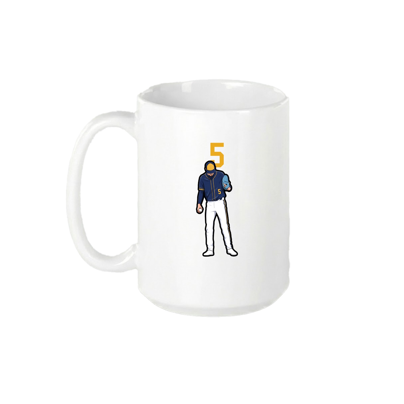 15oz Coffee Mug — Number Top in White