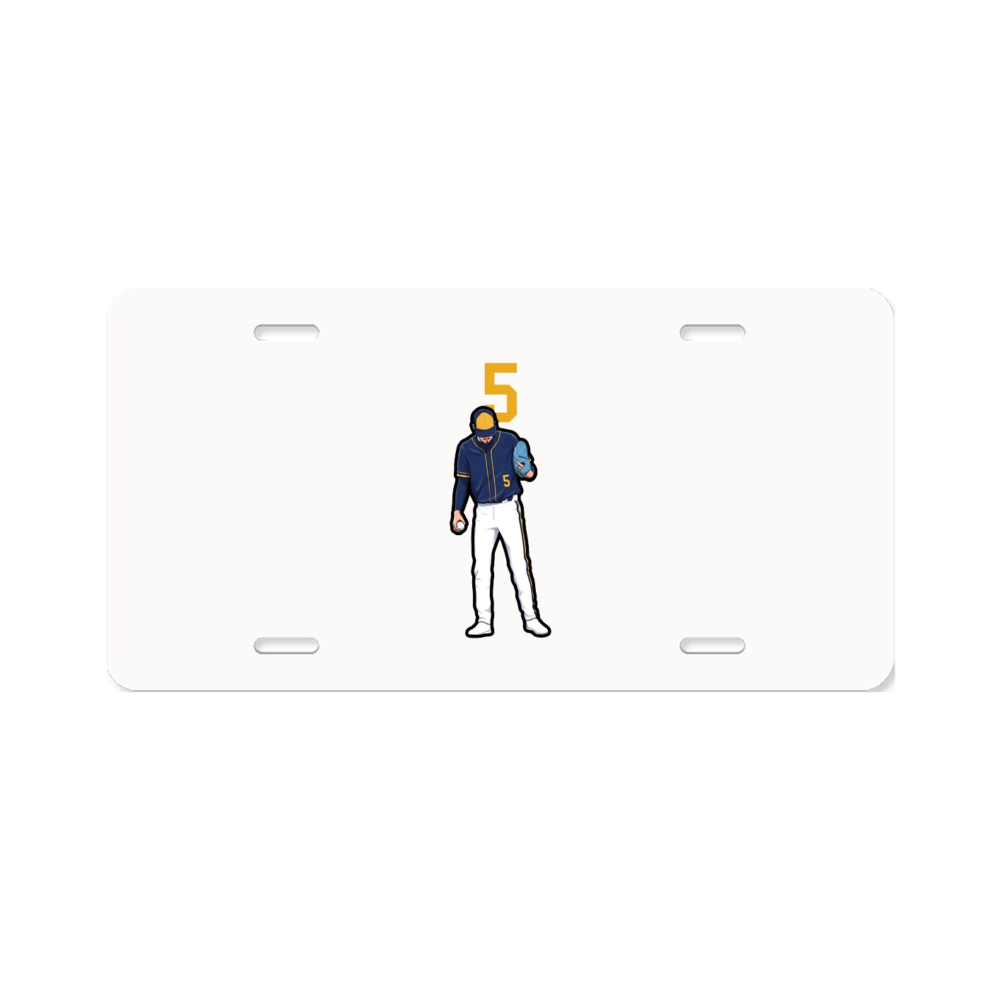 License Plate — Number Top in Classic