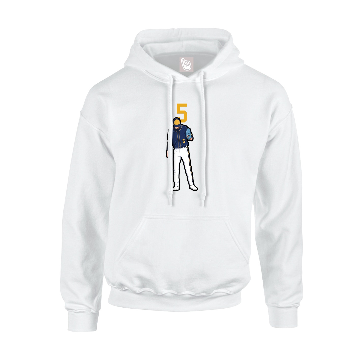 Youth Hoodie — Number Top in White