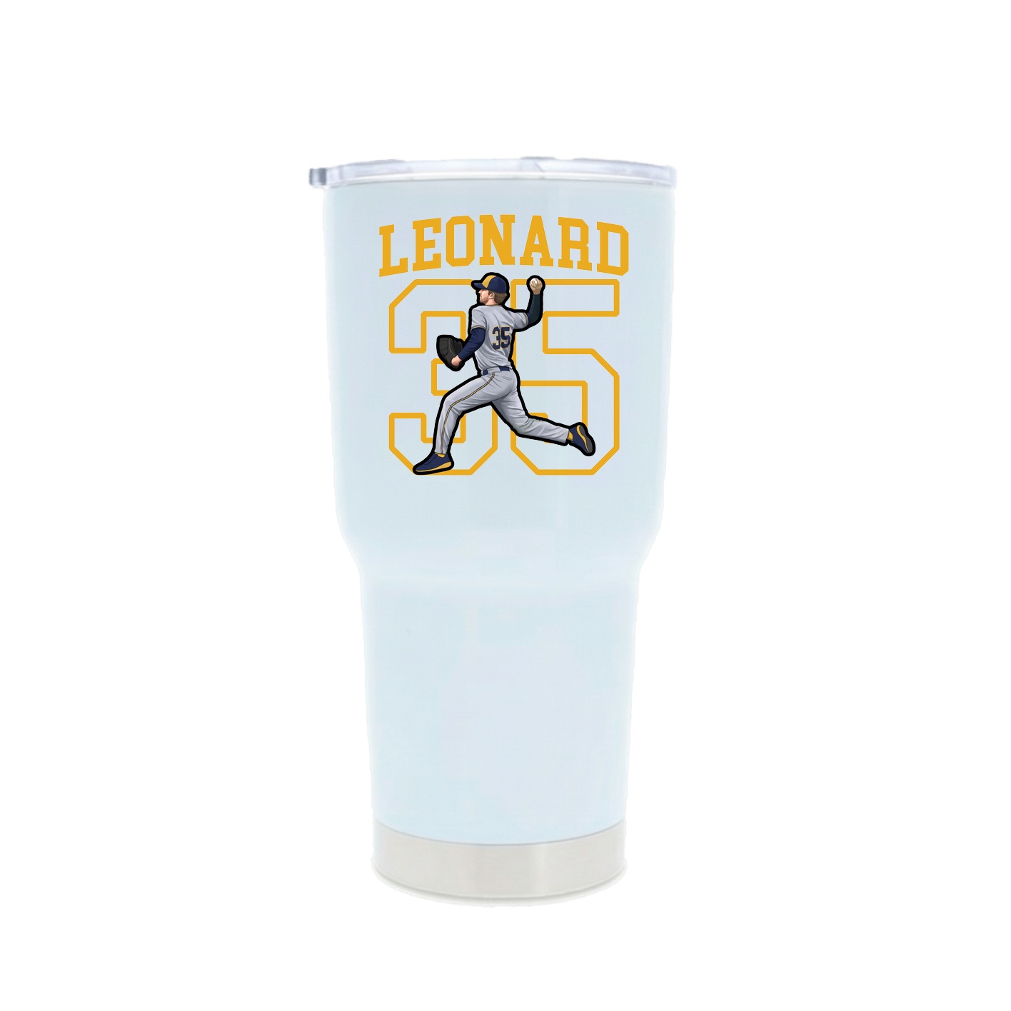 30oz Stainless Steel Tumbler — Shirsey in White