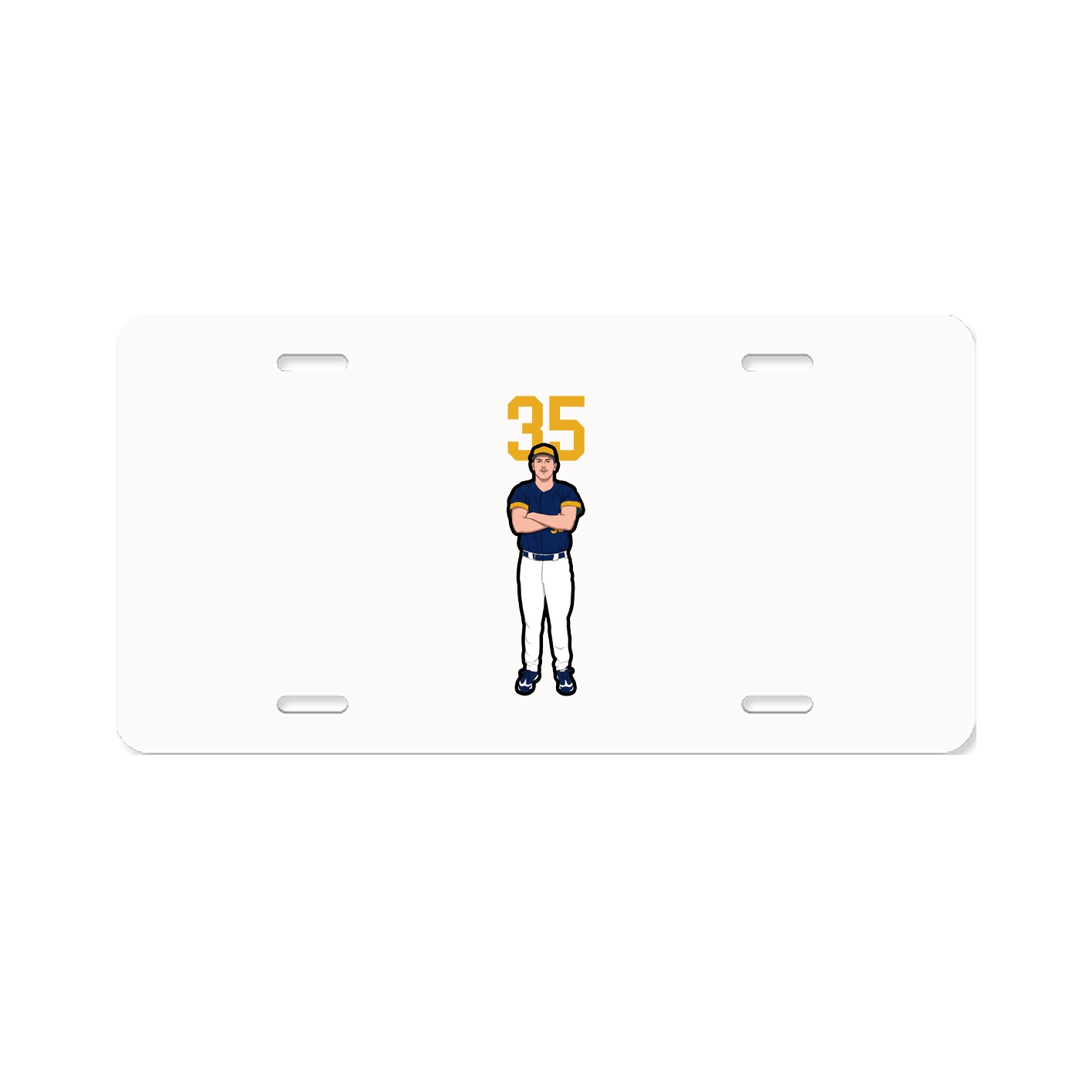 License Plate — Number Top in Classic