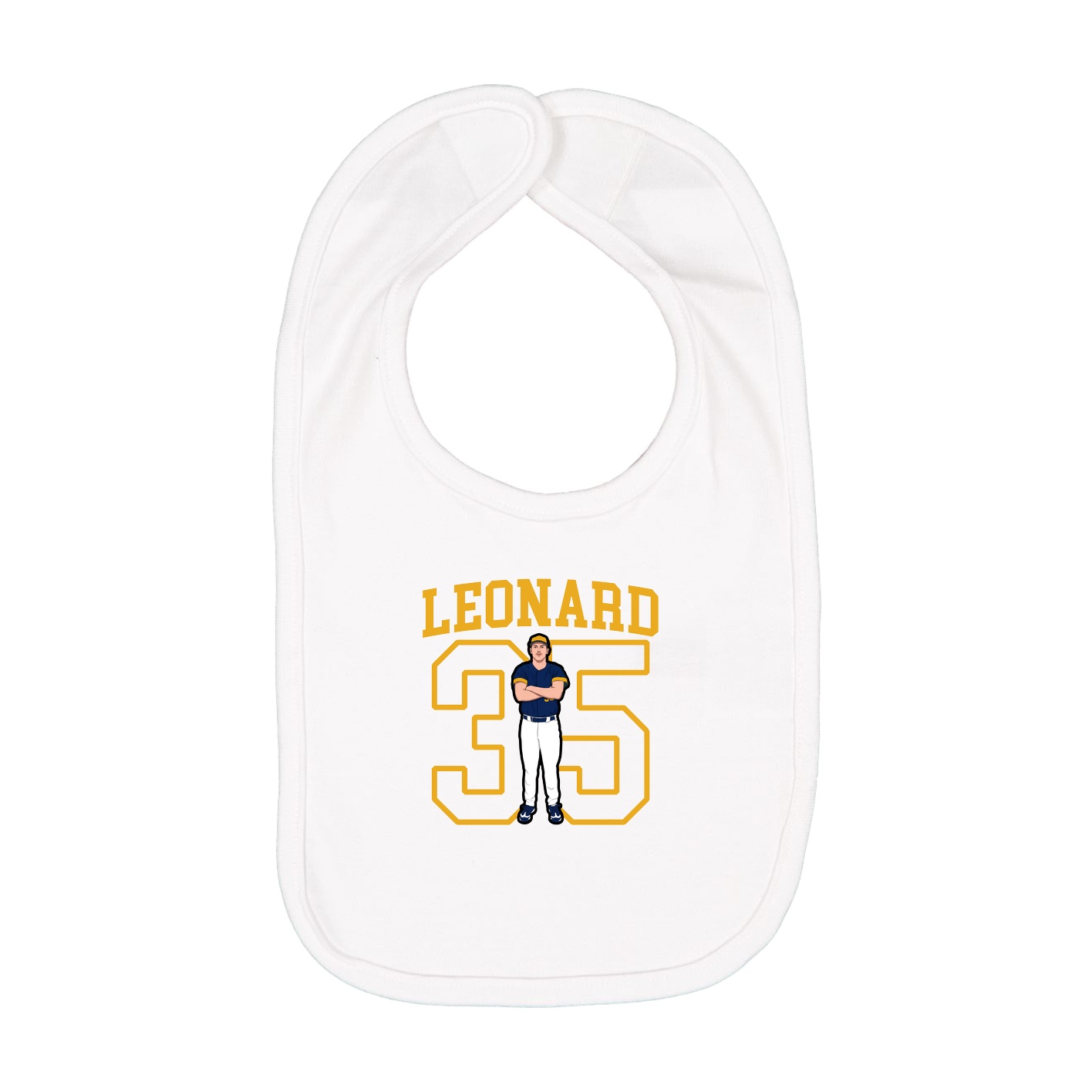 Infant Bib — Shirsey in White