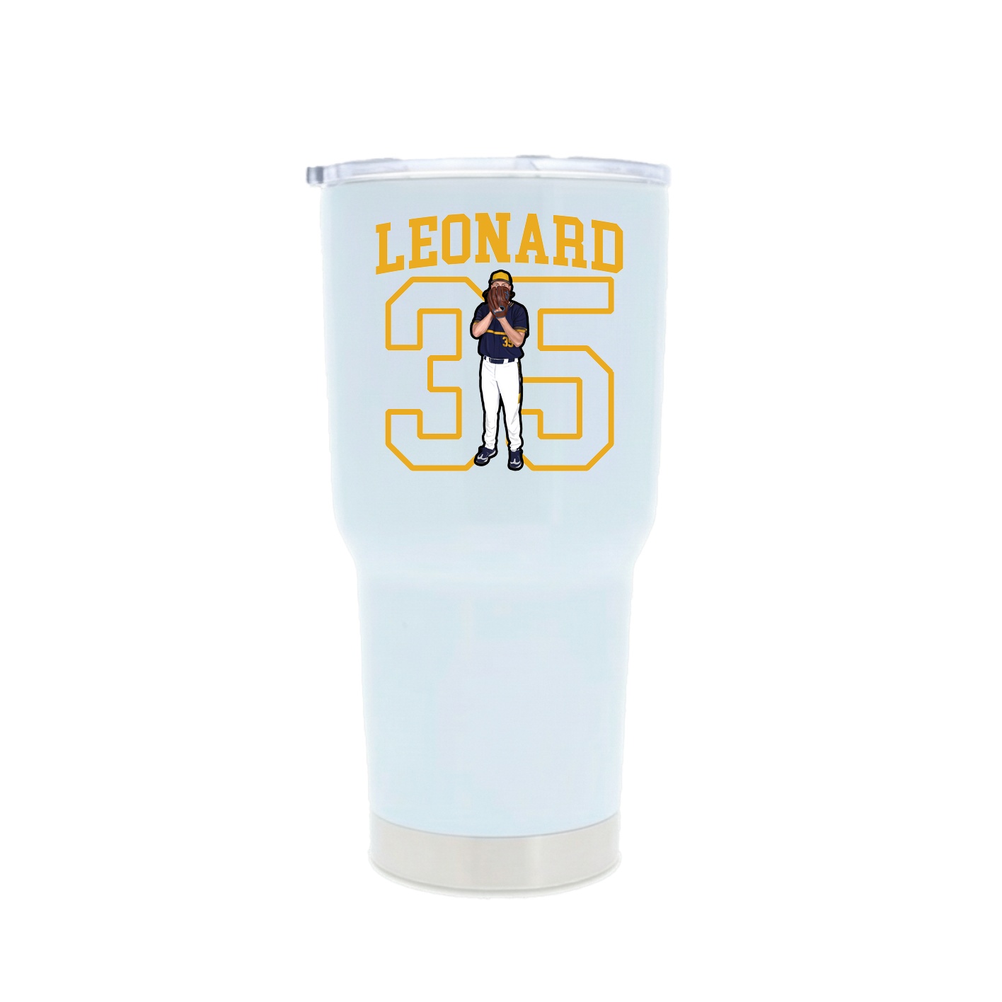30oz Stainless Steel Tumbler — Shirsey in White