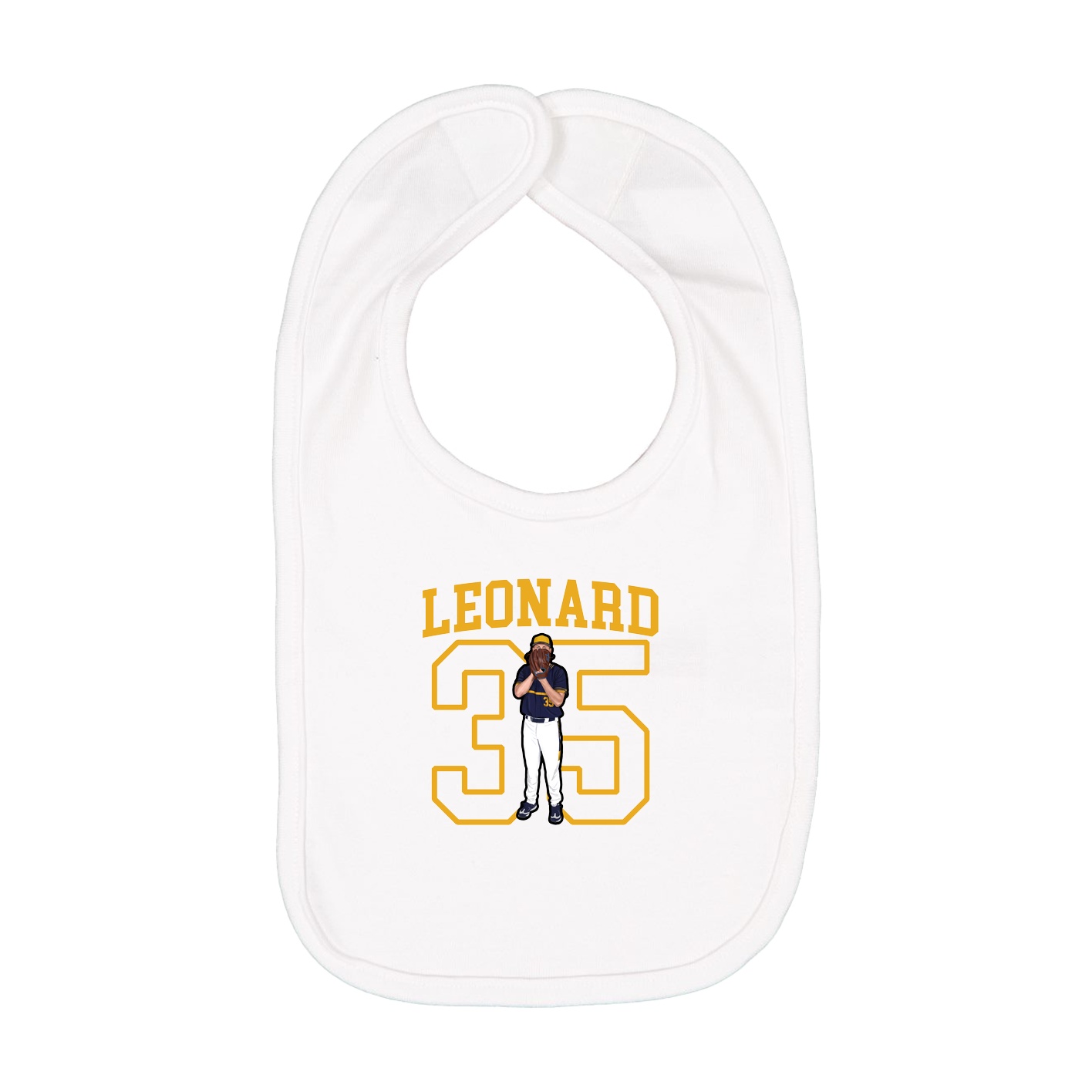 Infant Bib — Shirsey in White