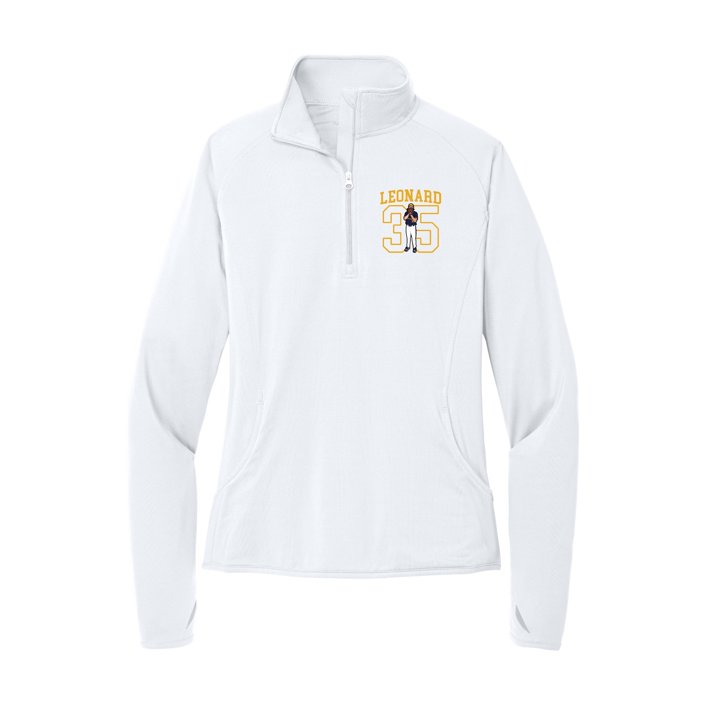 Women's Q-Zip Pullover — Shirsey in White