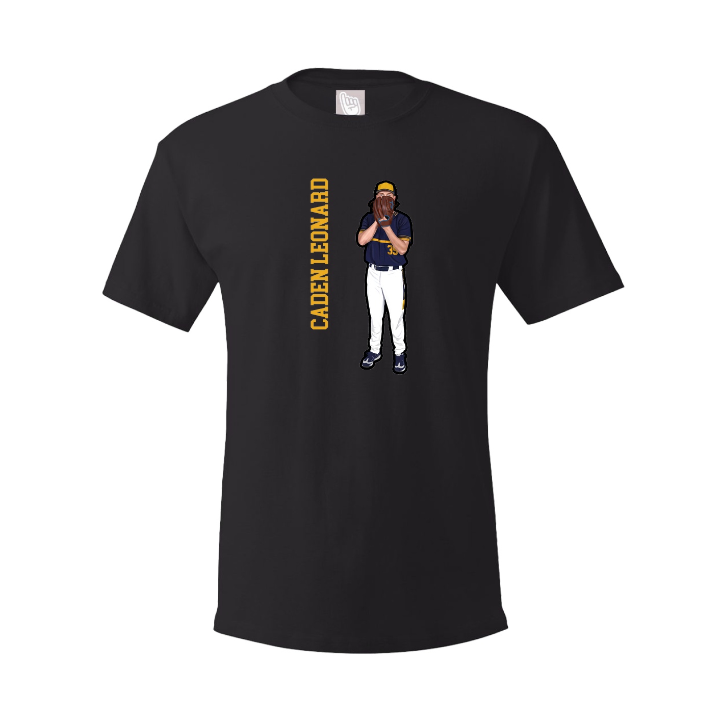 Youth Tee — Name Vertical in Black