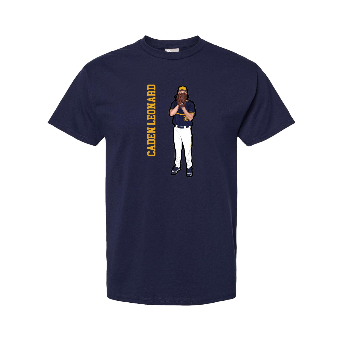 Youth Tee — Name Vertical in Navy