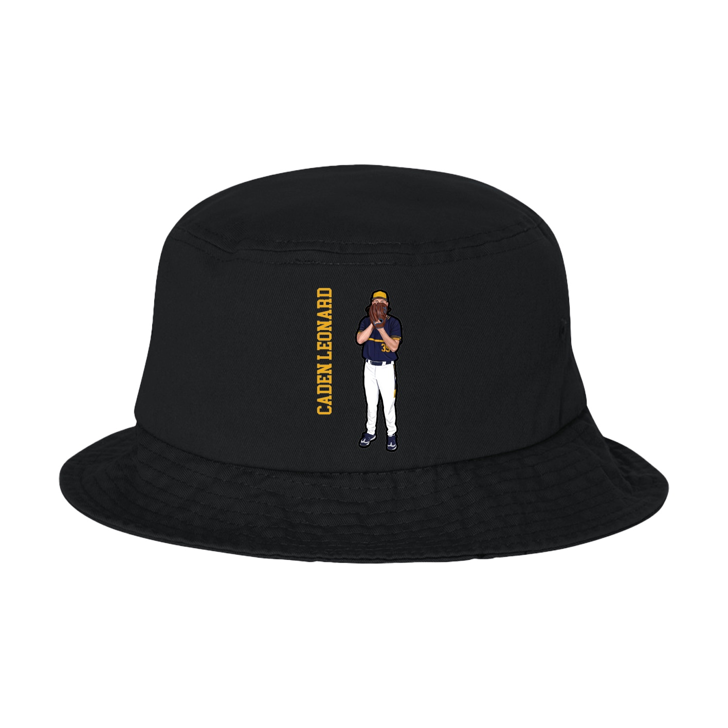Bucket Cap — Name Vertical in Black