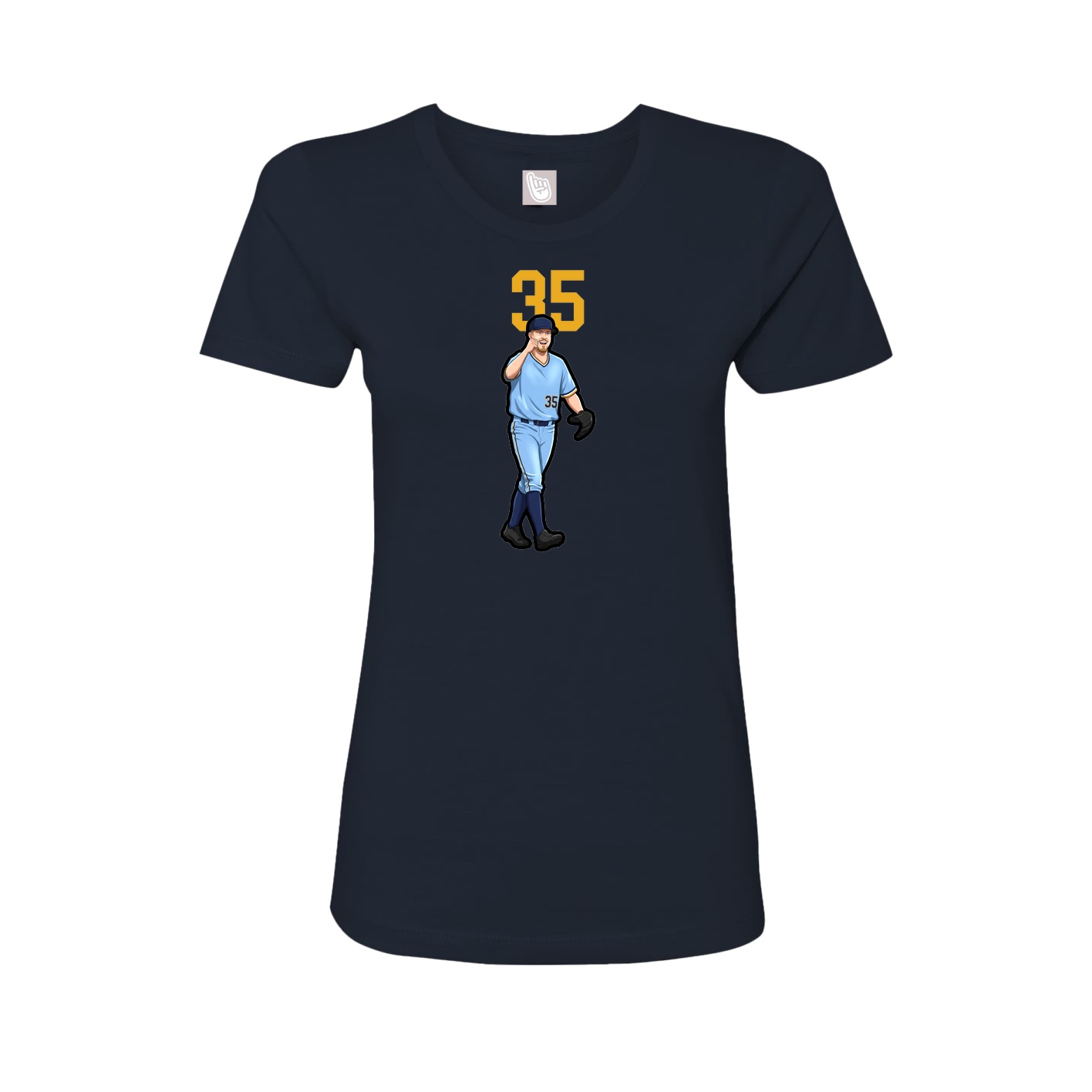 Womens Tee — Number Top in Navy