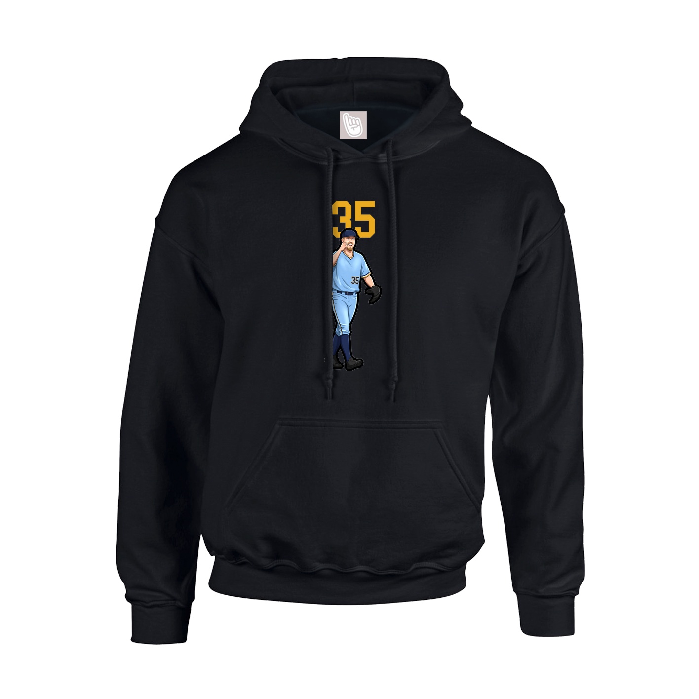Youth Hoodie — Number Top in Black