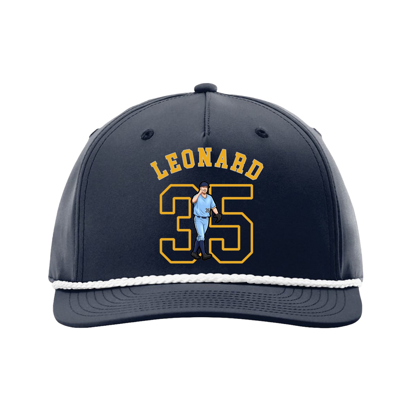 Five-Panel Classic Rope Cap — Shirsey Arch in Navy