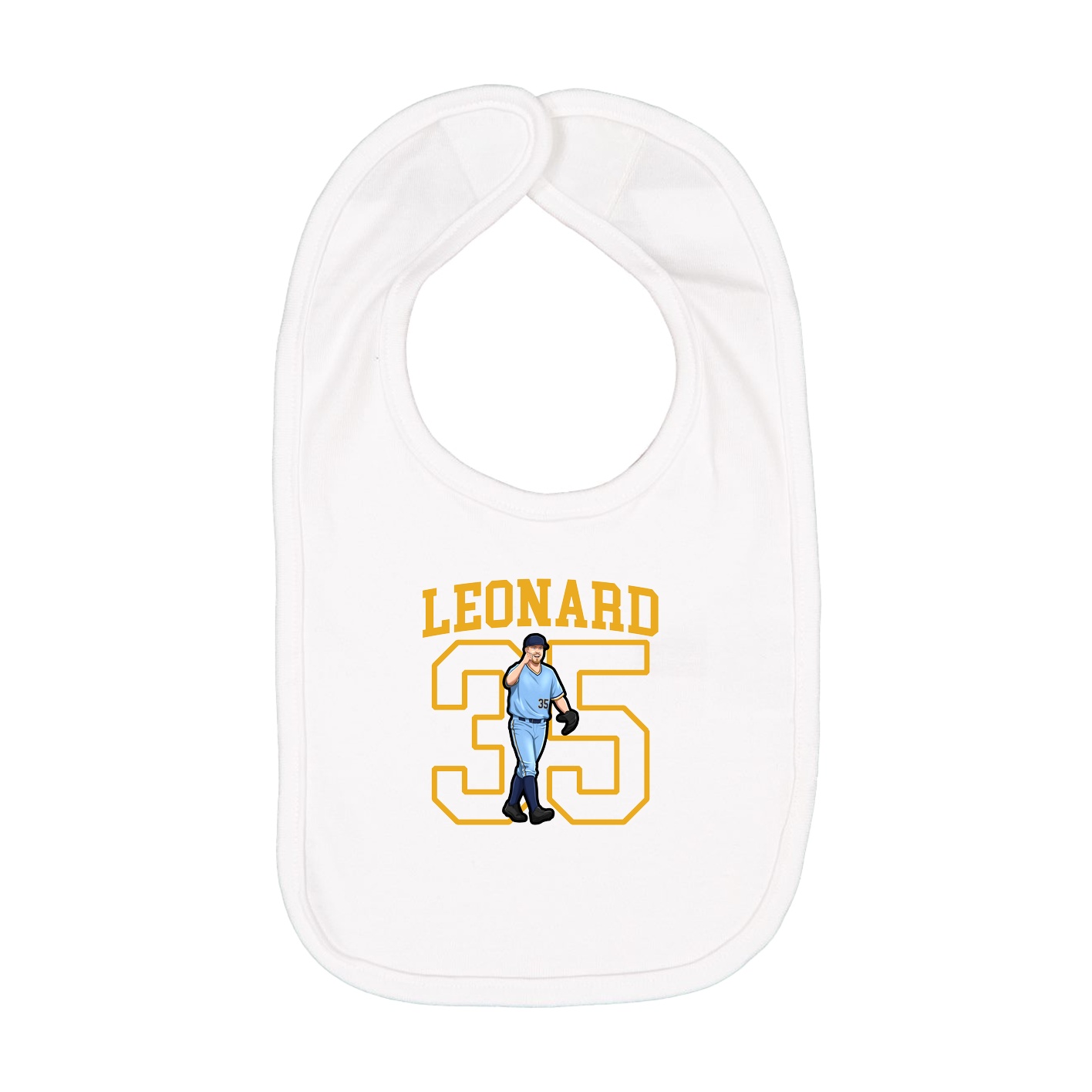 Infant Bib — Shirsey in White