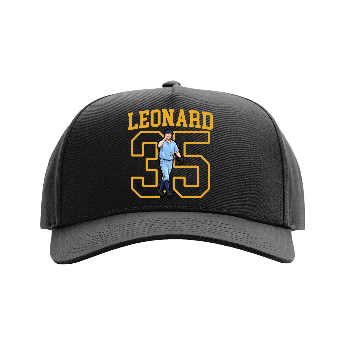 Full Fabric Five-Panel Champ Cap — Shirsey in Black
