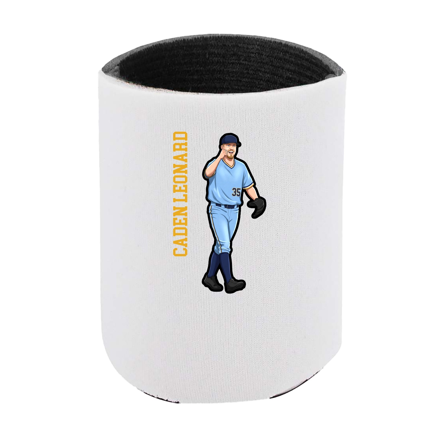 Can Holder — Name Vertical in White