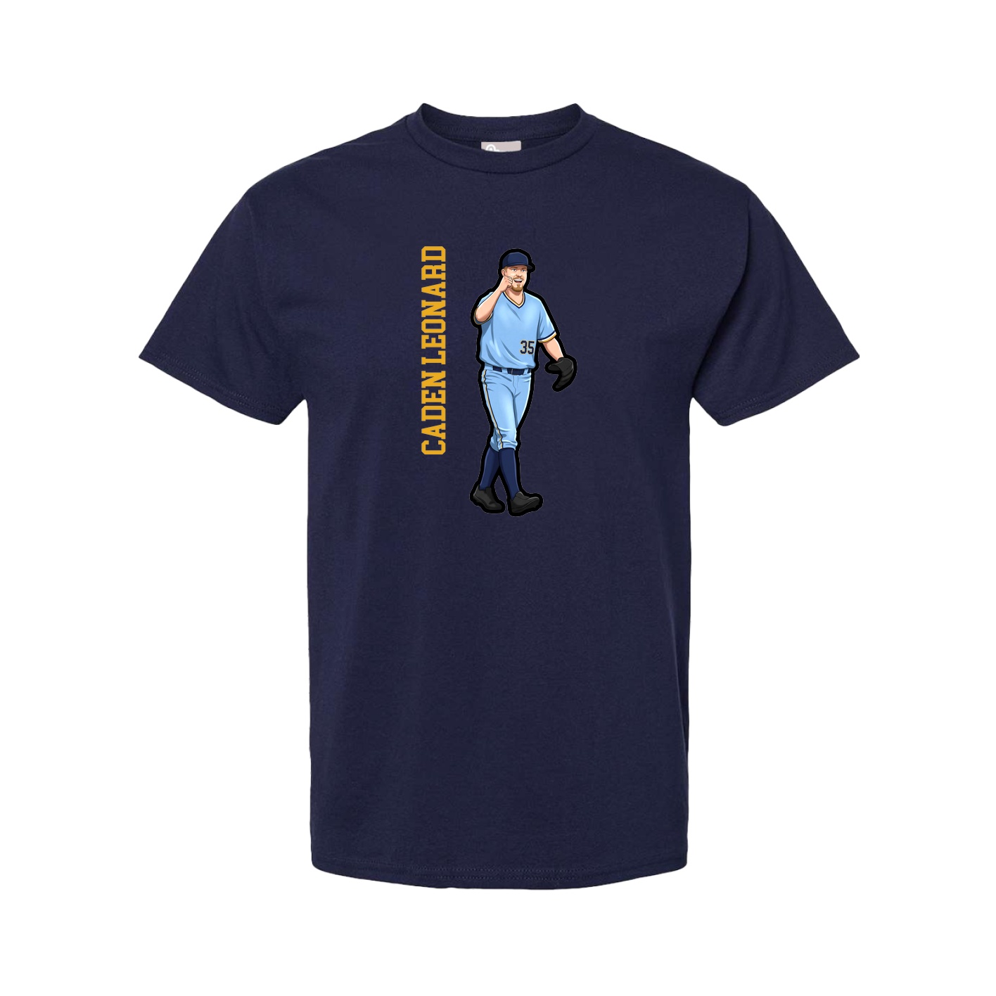 Tee — Name Vertical in Navy