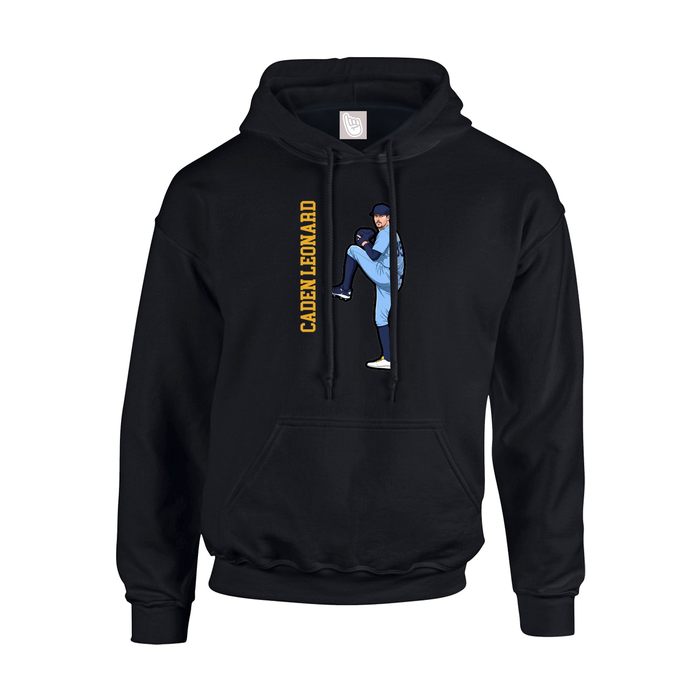 Hoodie — Name Vertical in Black