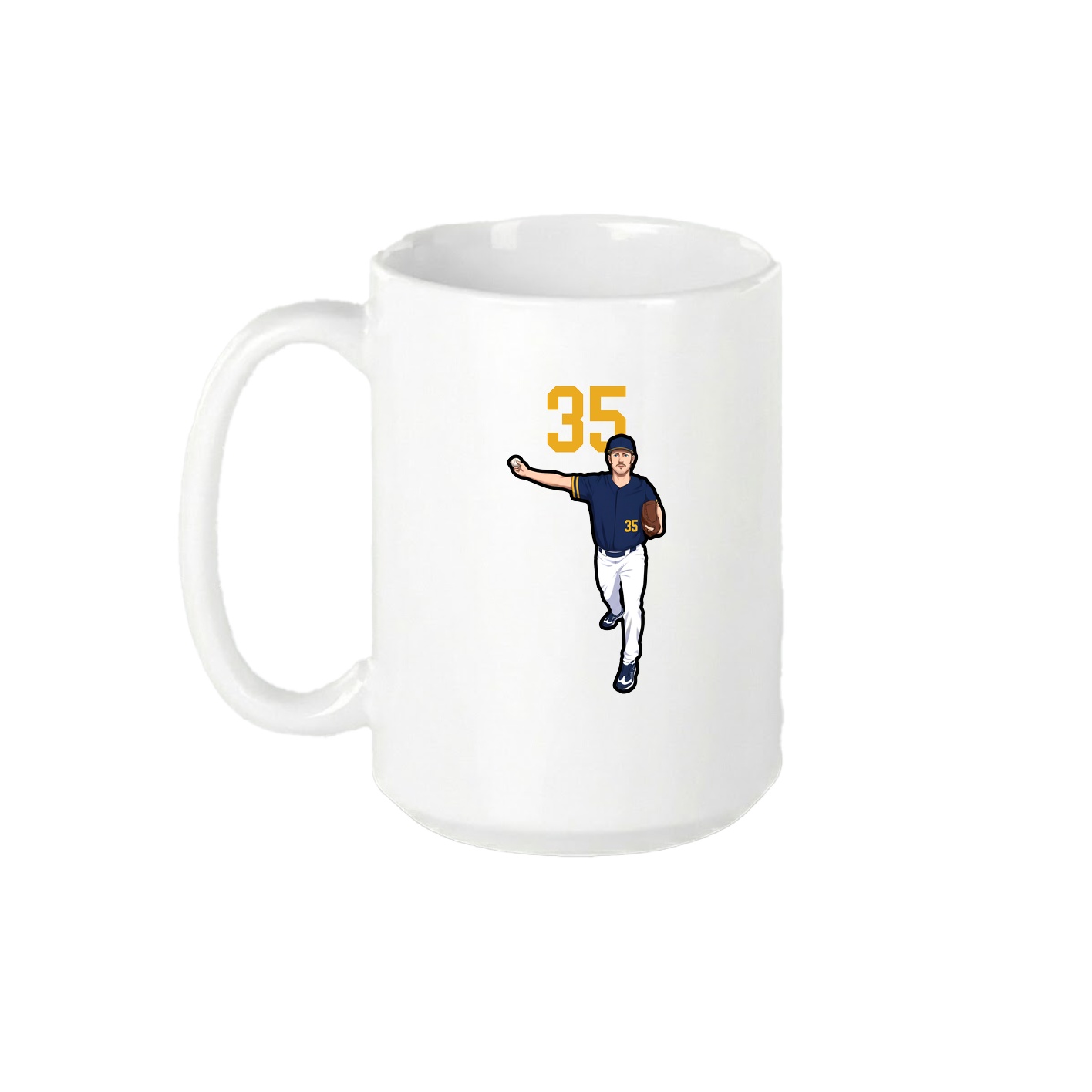 15oz Coffee Mug — Number Top in White