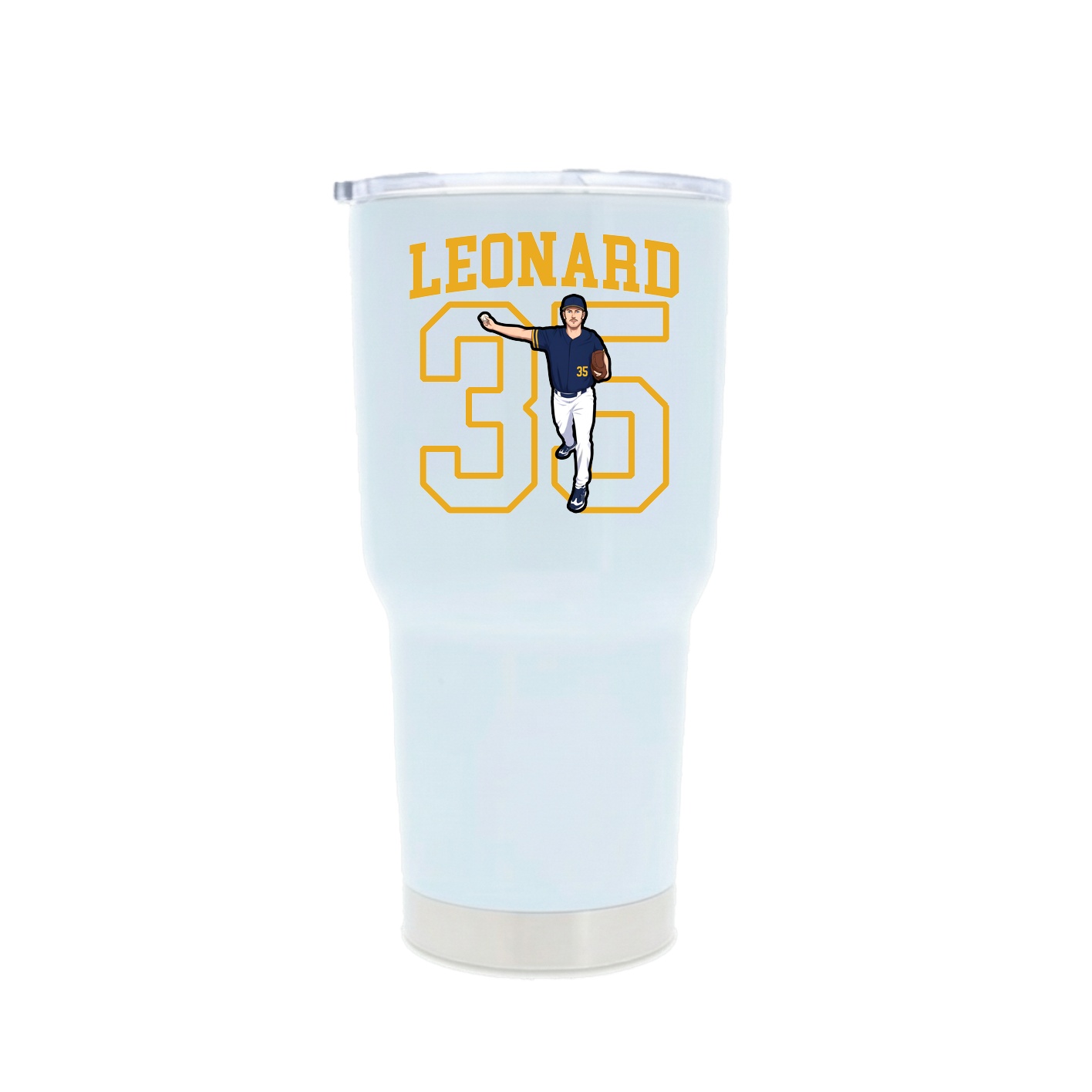 30oz Stainless Steel Tumbler — Shirsey in White