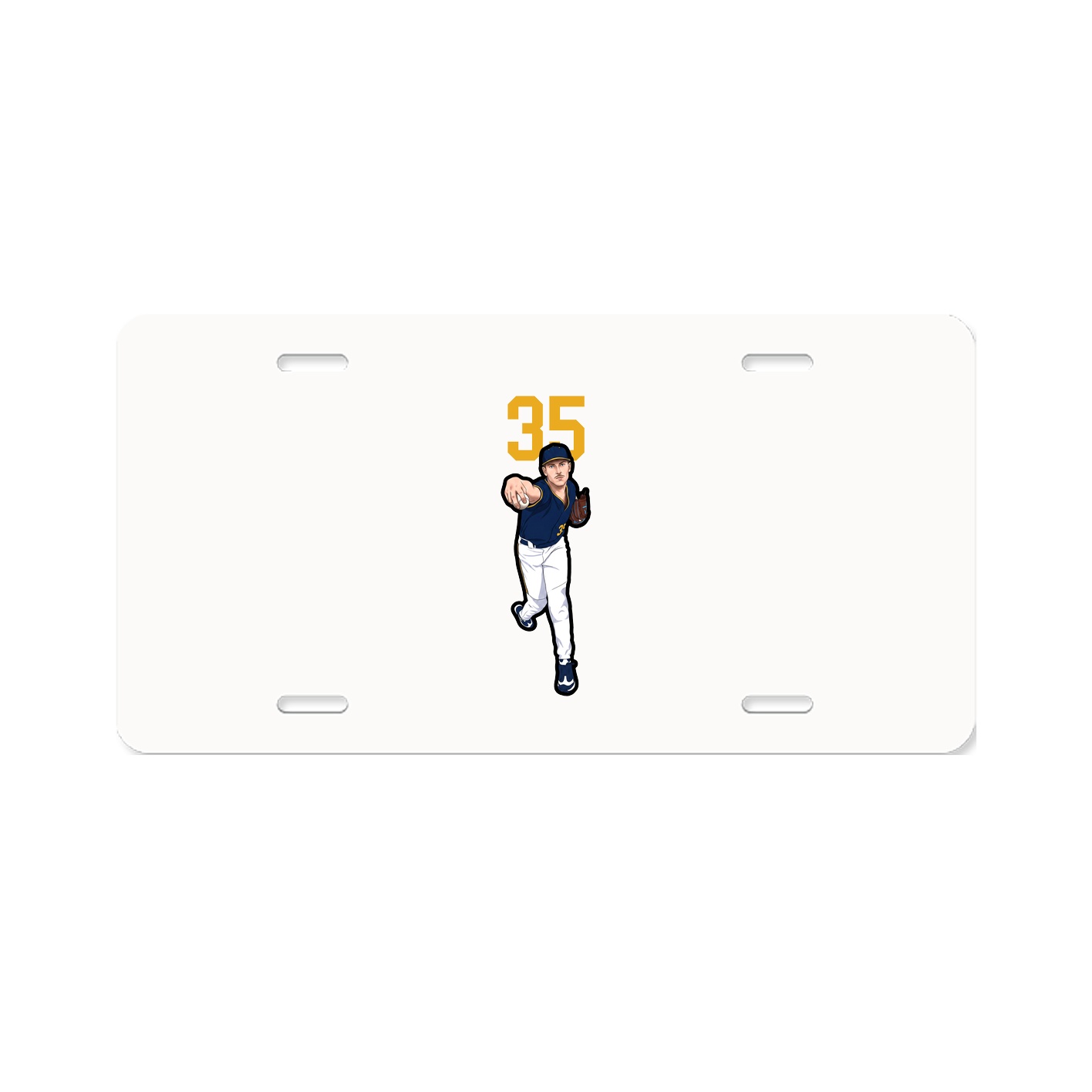 License Plate — Number Top in Classic