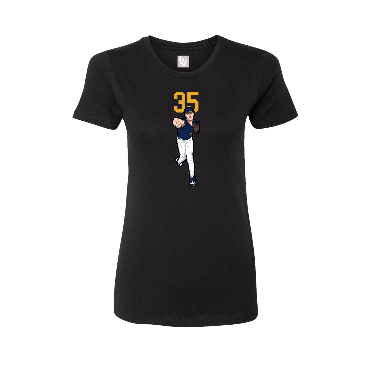 Womens Tee — Number Top in Black