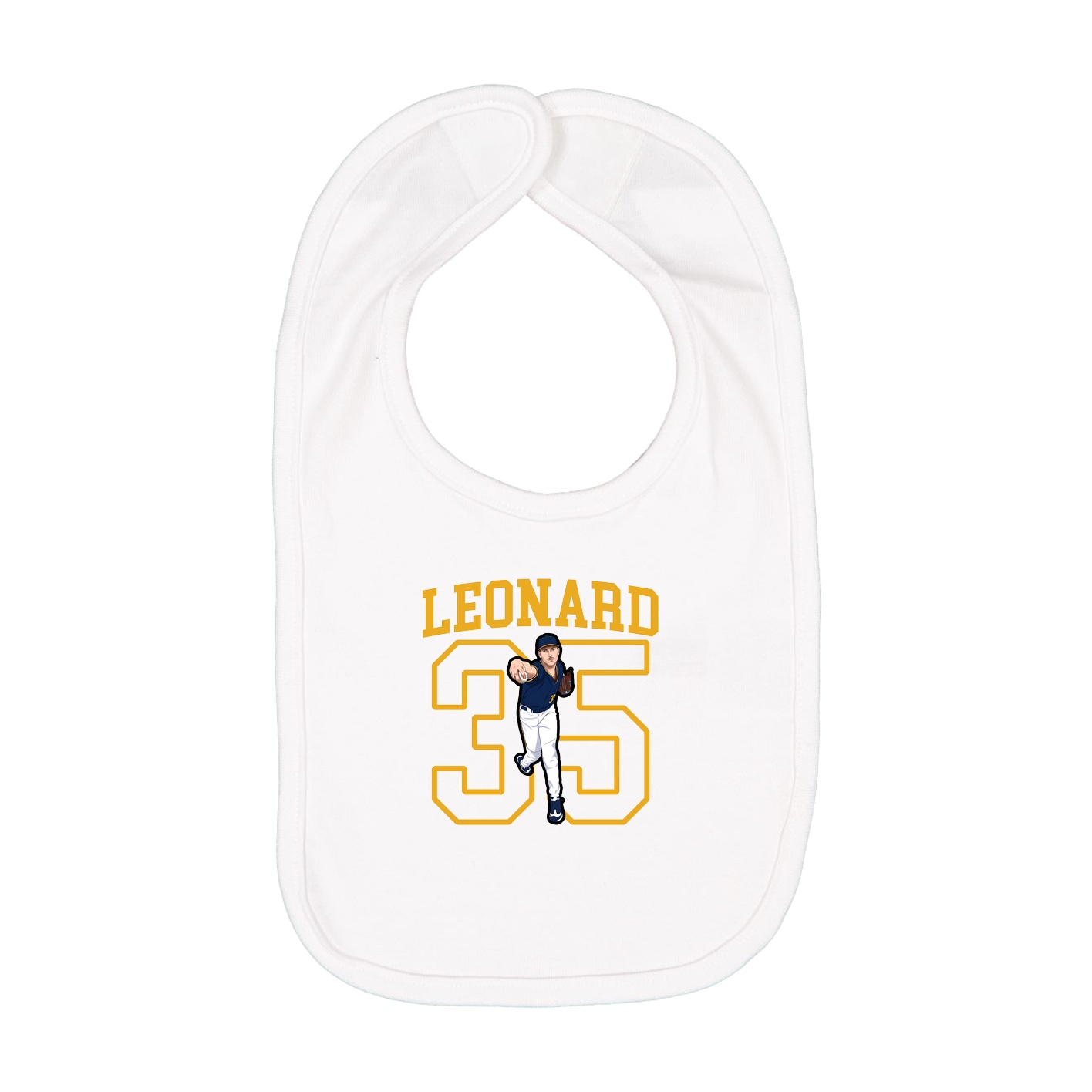 Infant Bib — Shirsey in White