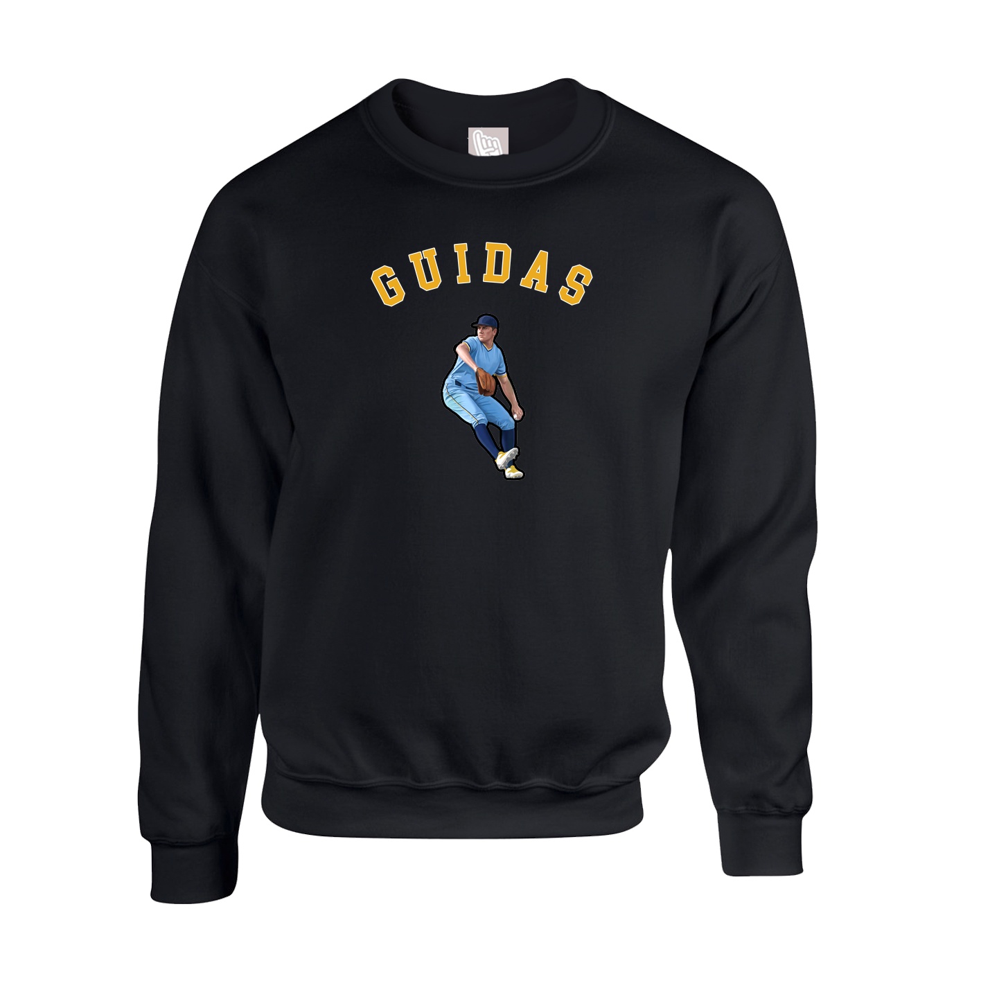 Fleece Crew — Shirsey Arch in Black