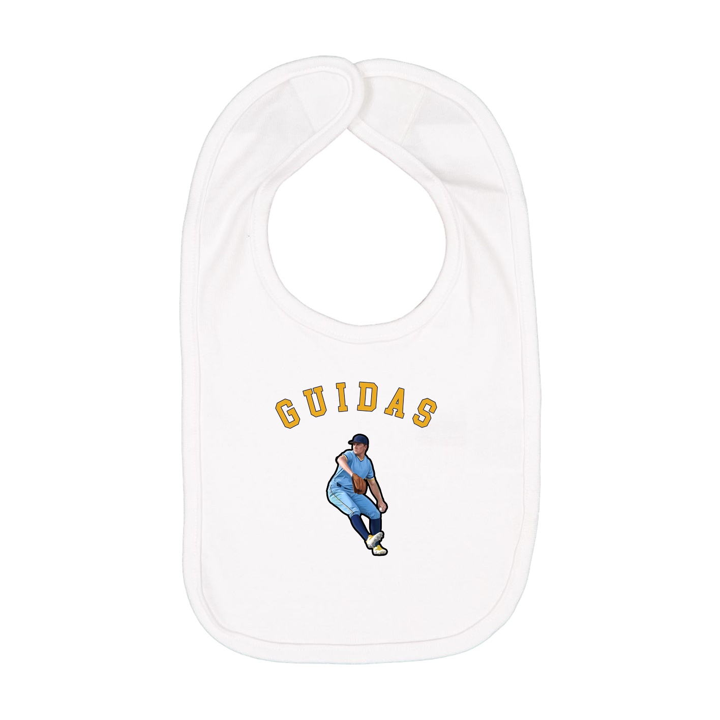 Infant Bib — Shirsey Arch in White
