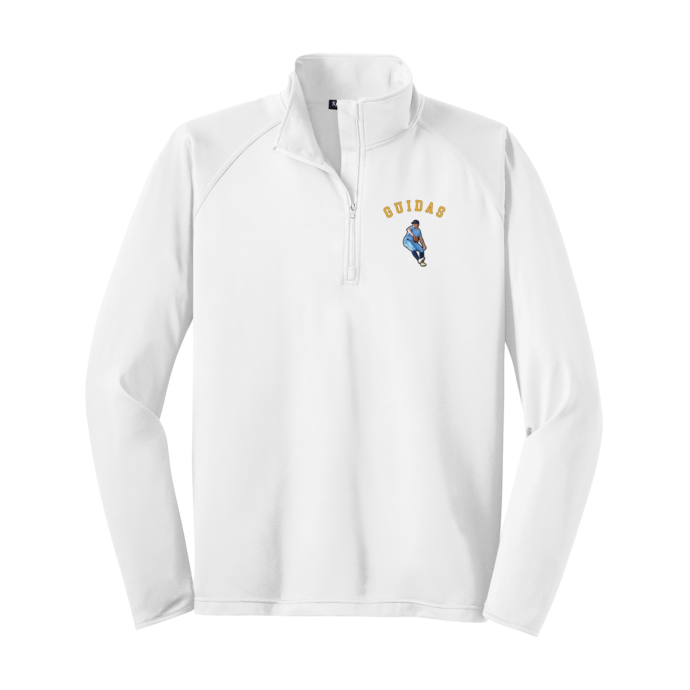 Q-Zip Pullover — Shirsey Arch in White