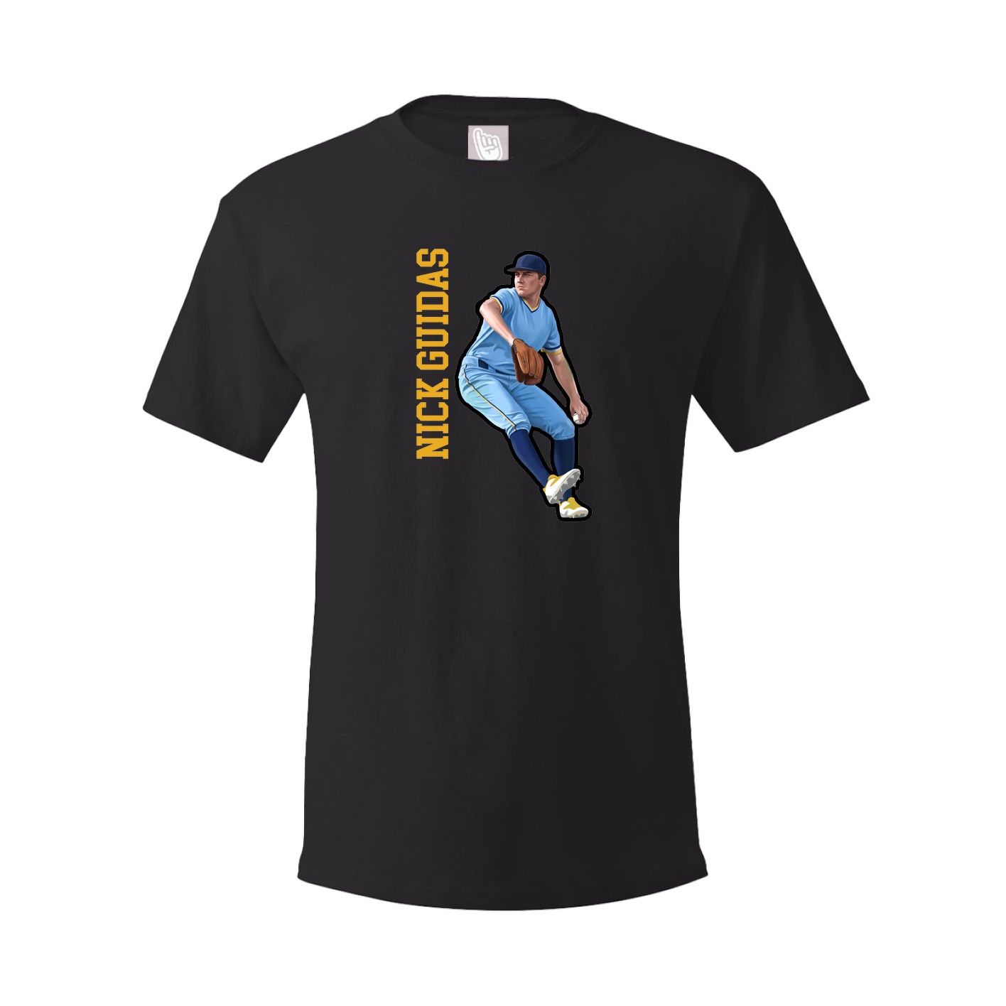 Youth Tee — Name Vertical in Black