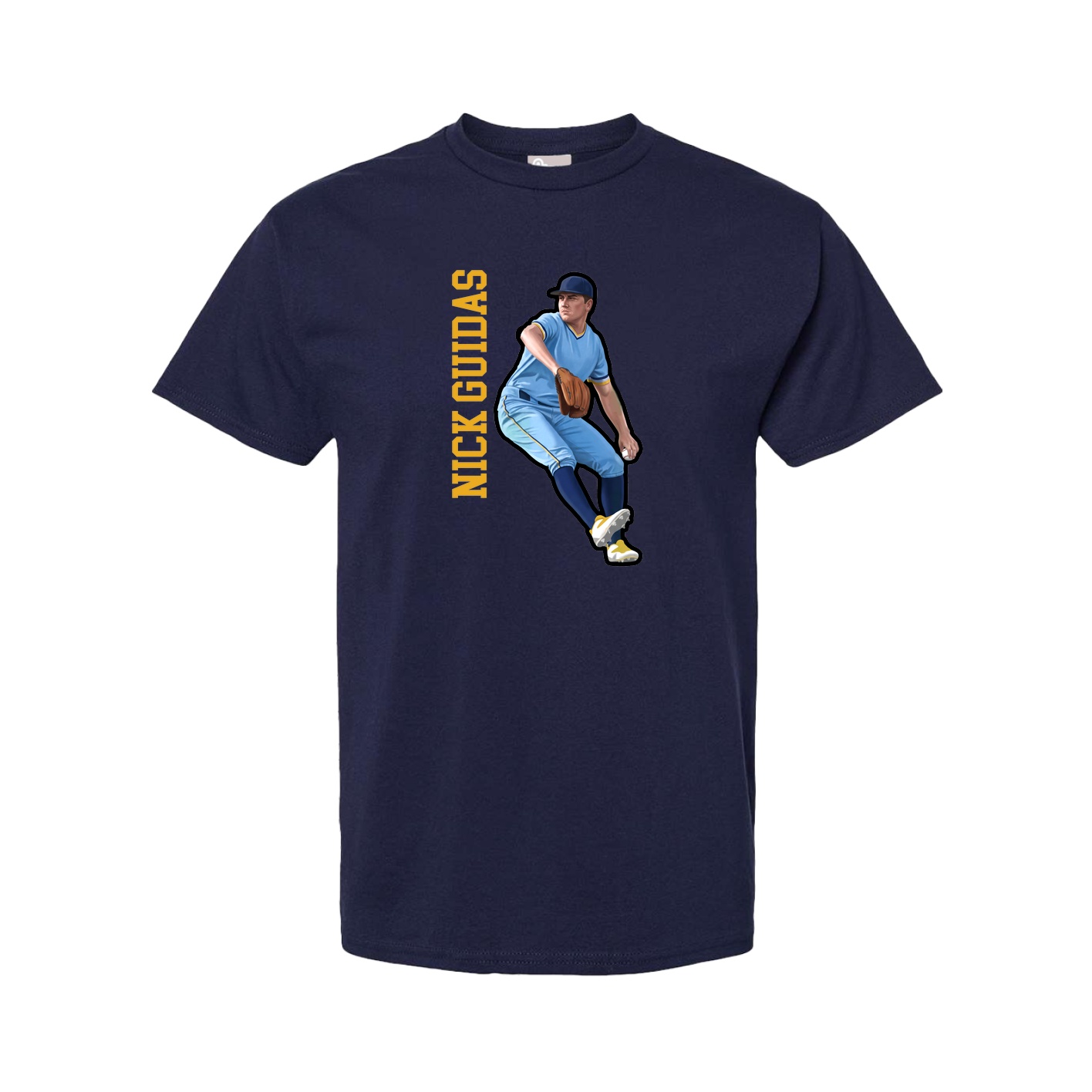 Youth Tee — Name Vertical in Navy