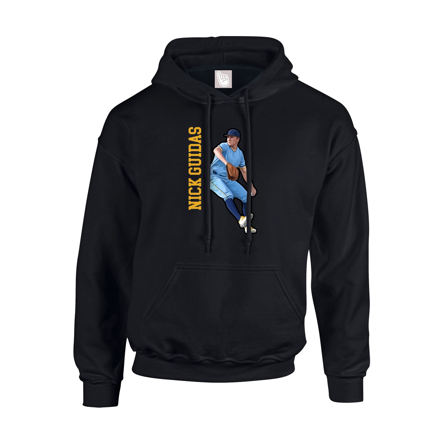Youth Hoodie — Name Vertical in Black