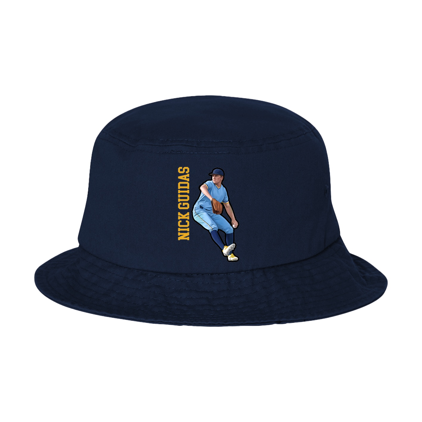 Bucket Cap — Name Vertical in Navy