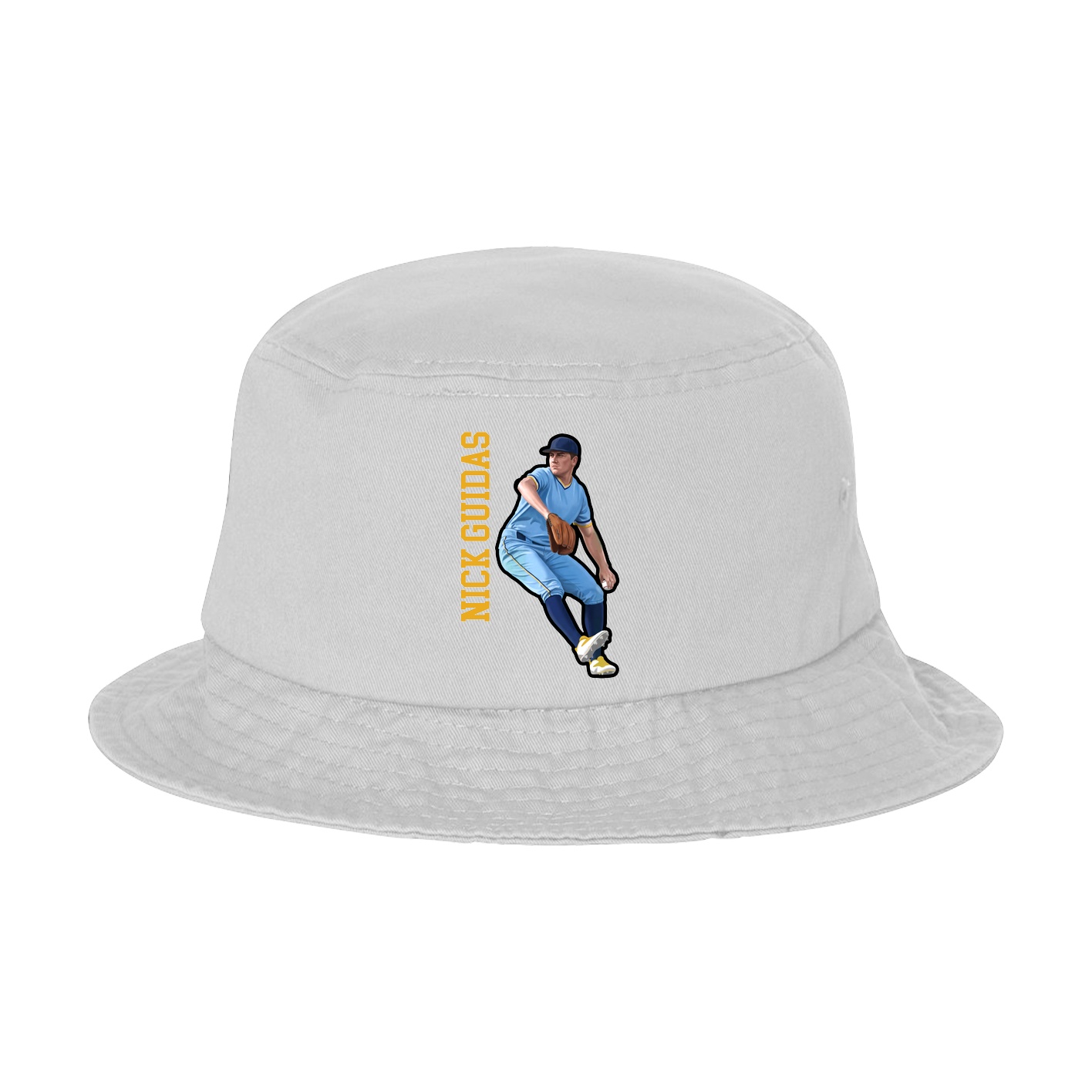 Bucket Cap — Name Vertical in White