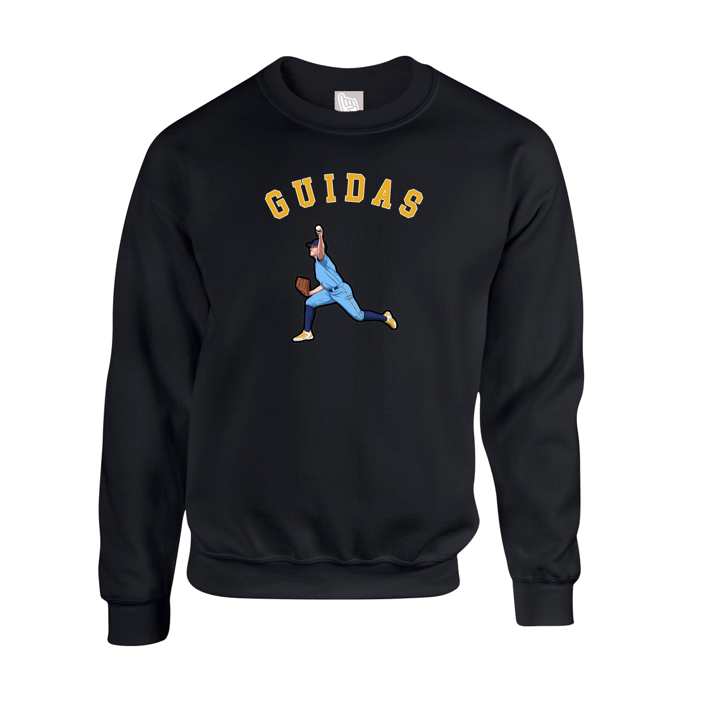 Fleece Crew — Shirsey Arch in Black