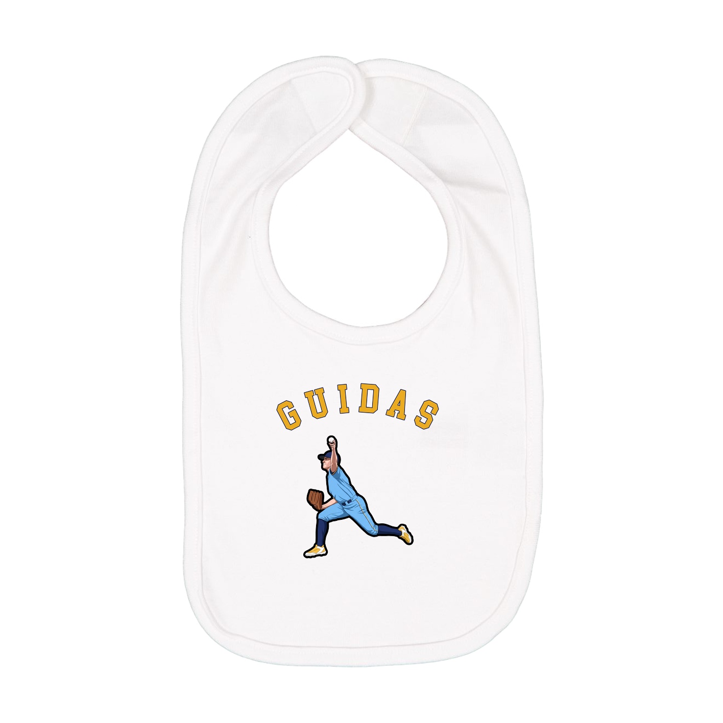 Infant Bib — Shirsey Arch in White