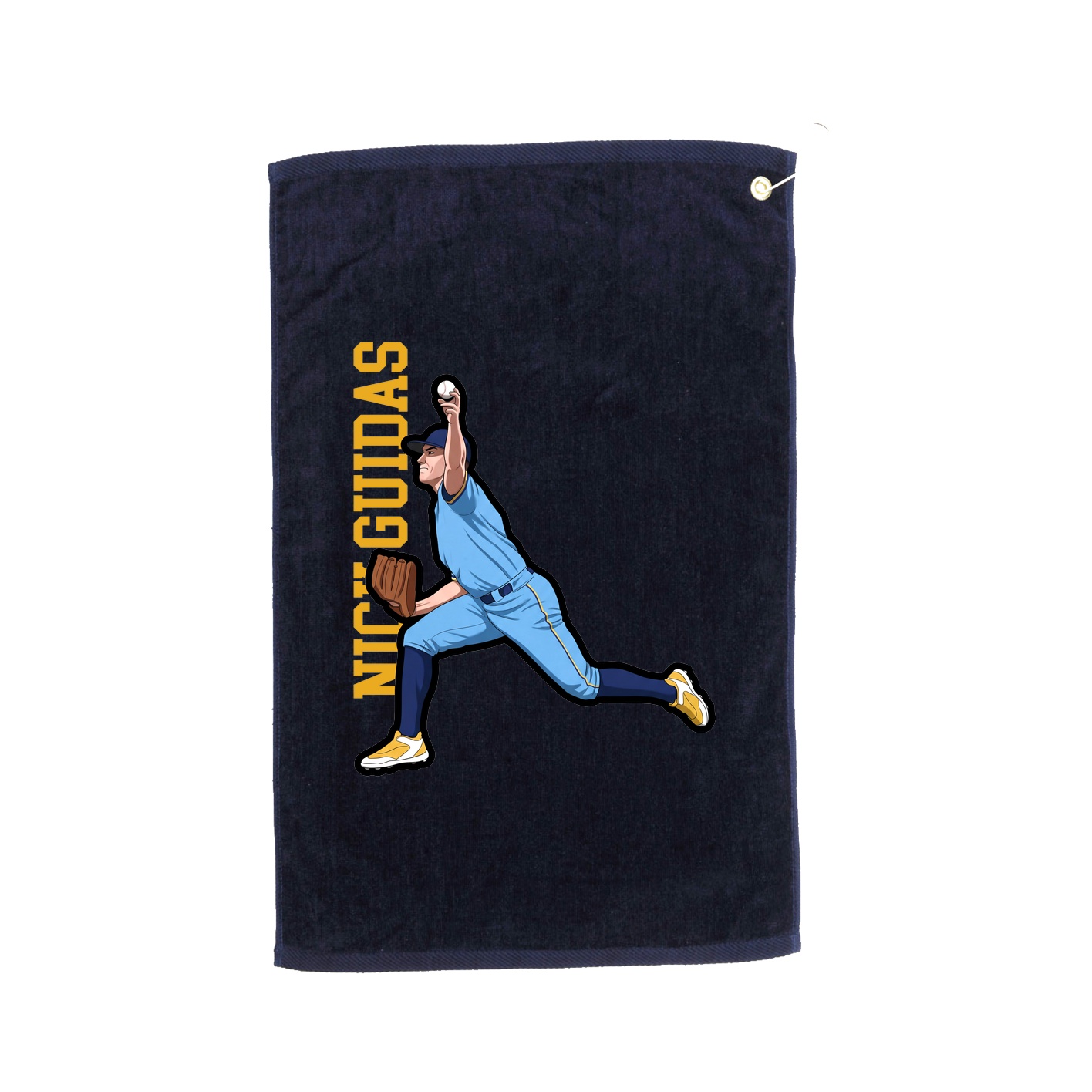 Golf Towel — Name Vertical in Navy