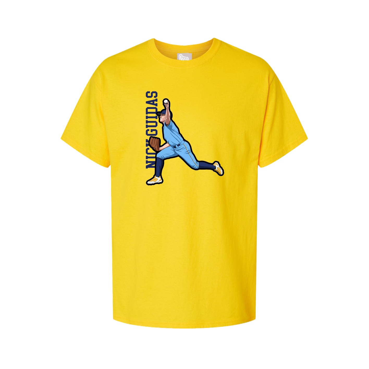 Youth Tee — Name Vertical in Gold