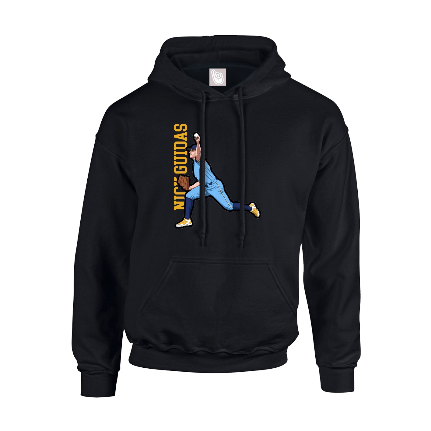 Youth Hoodie — Name Vertical in Black