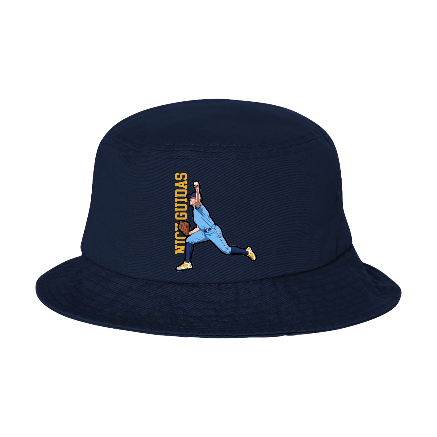 Bucket Cap — Name Vertical in Navy