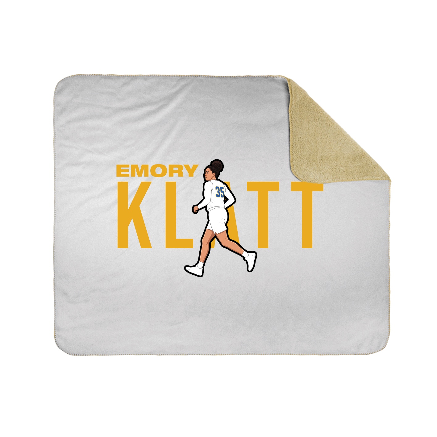 Throw Blanket — Player Name in White