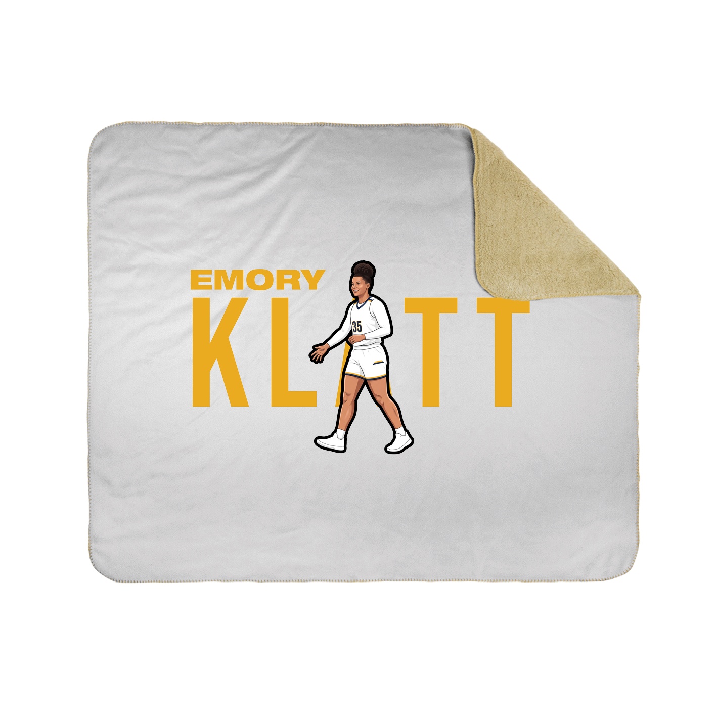 Throw Blanket — Player Name in White